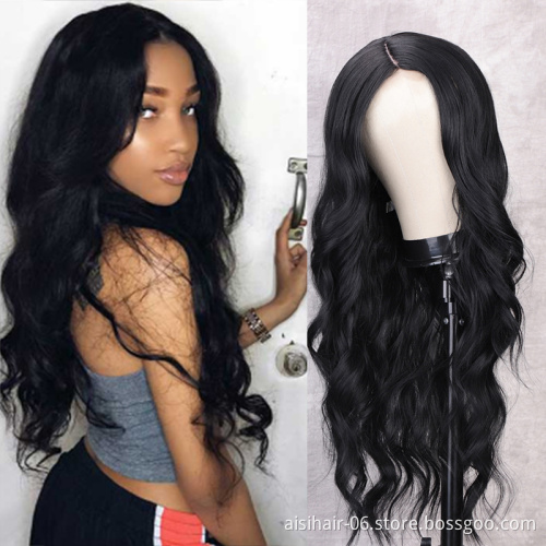 Aisi Hair Girls Colored Body Hair Products For Black Women Wholesale Fiber Temperatured Sythentic Ombre Blonde Hair